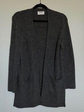 Old Navy Gray Open-Front Cardigan